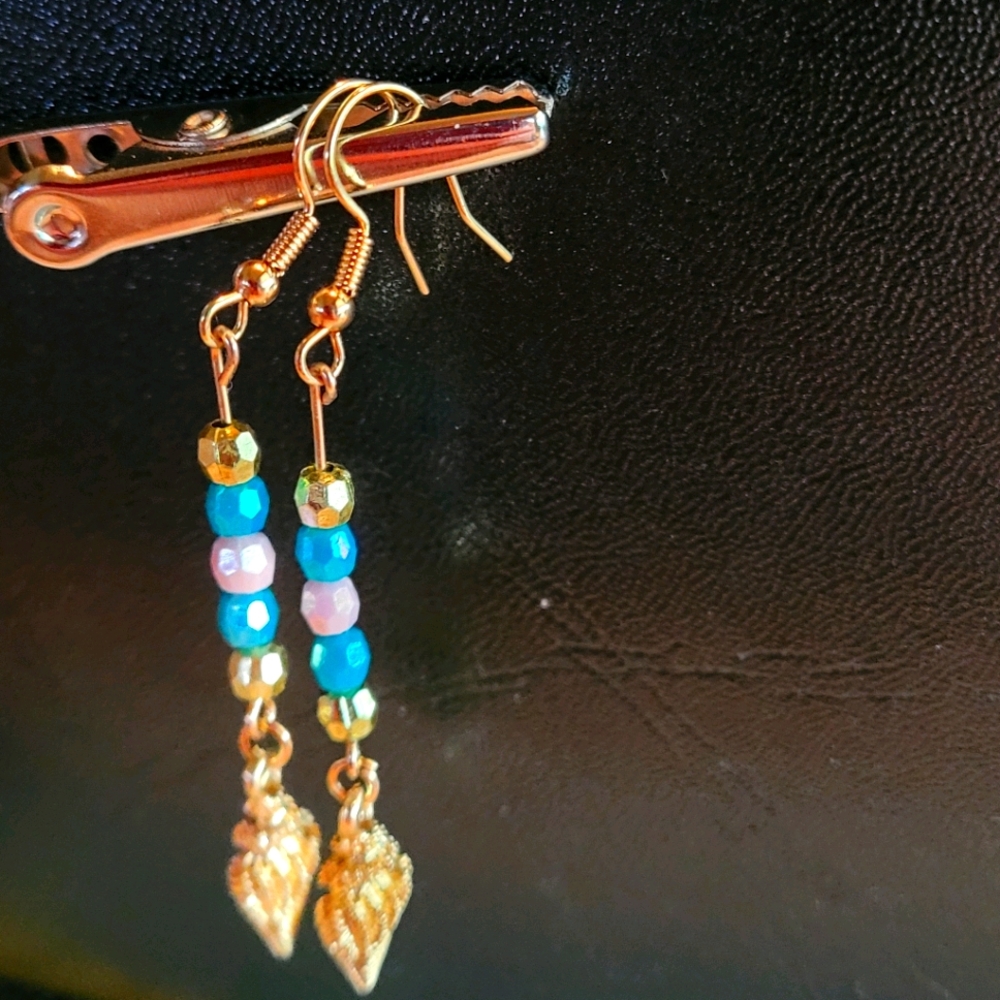 Sea shell earrings with matching ankle bracelet